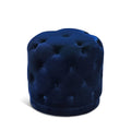  Color_Navy -- Harper Navy Velvet Upholstered Stool IMAGE 1