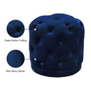  Color_Navy -- Harper Navy Velvet Upholstered Stool IMAGE 4