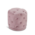  Color_Pink -- Harper Pink Velvet Upholstered Stool IMAGE 1