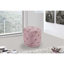  Color_Pink -- Harper Pink Velvet Upholstered Stool IMAGE 2