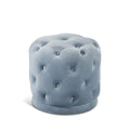  Color_Sky Blue -- Harper Sky Blue Velvet Upholstered Stool IMAGE 1