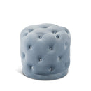  Color_Sky Blue -- Harper Sky Blue Velvet Upholstered Stool IMAGE 1