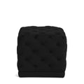  Color_Black -- Meridian Stella Velvet Upholstered Stool IMAGE 1
