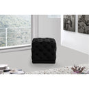  Color_Black -- Meridian Stella Velvet Upholstered Stool IMAGE 2