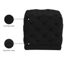  Color_Black -- Meridian Stella Velvet Upholstered Stool IMAGE 4