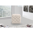  Color_Cream -- Stella Cream Velvet Upholstered Stool IMAGE 2