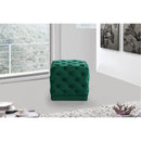  Color_Green -- Stella Green Velvet Upholstered Stool IMAGE 2