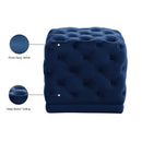  Color_Navy -- Stella Navy Velvet Upholstered Stool IMAGE 4