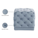  Color_Sky Blue -- Stella Sky Blue Velvet Upholstered Stool IMAGE 4