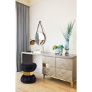  Color_Black/ Gold -- Meridian Vino Velvet Upholstered Stool IMAGE 2
