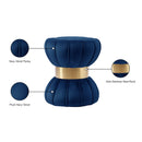  Color_Gold/ Navy -- Vino Navy Velvet Upholstered Stool IMAGE 4