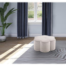  Manufacturer Color_Cream -- Meridian Daisy Fabric Ottoman IMAGE 2