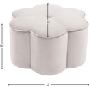  Manufacturer Color_Cream -- Meridian Daisy Fabric Ottoman IMAGE 4