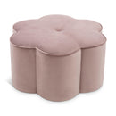  Manufacturer Color_Pink -- Daisy Pink Velvet Upholstered Ottoman IMAGE 1