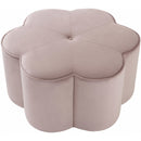  Manufacturer Color_Pink -- Daisy Pink Velvet Upholstered Ottoman IMAGE 3