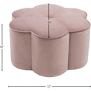  Manufacturer Color_Pink -- Daisy Pink Velvet Upholstered Ottoman IMAGE 4