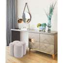  Manufacturer Color_Cream -- Meridian Clover Fabric Ottoman IMAGE 2