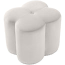  Manufacturer Color_Cream -- Meridian Clover Fabric Ottoman IMAGE 3