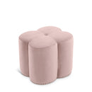  Manufacturer Color_Pink -- Clover Pink Velvet Upholstered Stool IMAGE 1
