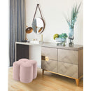  Manufacturer Color_Pink -- Clover Pink Velvet Upholstered Stool IMAGE 2