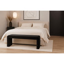  Color_Black -- Meridian Minimalist Velvet Upholstered Bench IMAGE 2