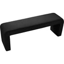  Color_Black -- Meridian Minimalist Velvet Upholstered Bench IMAGE 3