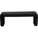 Color_Black -- Meridian Minimalist Velvet Upholstered Bench IMAGE 4