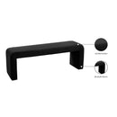  Color_Black -- Meridian Minimalist Velvet Upholstered Bench IMAGE 7