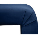  Color_Navy -- Minimalist Navy Velvet Upholstered Bench IMAGE 5