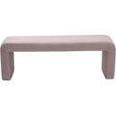  Color_Pink -- Minimalist Pink Velvet Upholstered Bench IMAGE 4