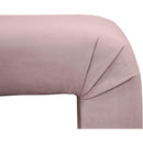  Color_Pink -- Minimalist Pink Velvet Upholstered Bench IMAGE 5