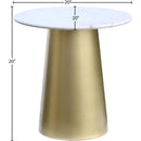  Meridian Sorrento Gold Marble Top And Metal Base End / Side Table IMAGE 6