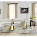  Meridian Sorrento Gold Marble Top And Metal Base End / Side Table IMAGE 8