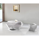  Meridian Gemma Silver Stainless Steel End / Side Table IMAGE 6