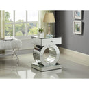  Meridian Jocelyn Mirrored Mirrored End Table IMAGE 2