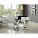  Meridian Jocelyn Mirrored Mirrored End Table IMAGE 3
