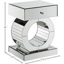  Meridian Jocelyn Mirrored Mirrored End Table IMAGE 4