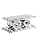  Meridian Jocelyn Mirrored Mirrored Coffee Table IMAGE 1