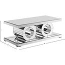  Meridian Jocelyn Mirrored Mirrored Coffee Table IMAGE 3