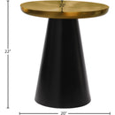  Meridian Martini Gold Iron End / Side Table IMAGE 4