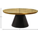  Meridian Martini Gold Iron Coffee Table IMAGE 4