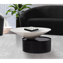  Meridian Damon White Iron Coffee Table IMAGE 2