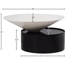  Meridian Damon White Iron Coffee Table IMAGE 6