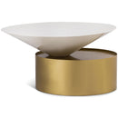  Meridian Damon White Iron Coffee Table IMAGE 1