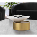  Meridian Damon White Iron Coffee Table IMAGE 2