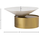  Meridian Damon White Iron Coffee Table IMAGE 6