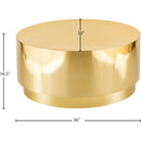 Meridian Jazzy Gold Stainless Steel Coffee Table IMAGE 5