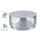  Meridian Jazzy Silver Stainless Steel Coffee Table IMAGE 7