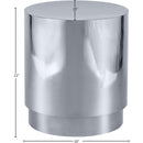  Meridian Jazzy Silver Stainless Steel End / Side Table IMAGE 6