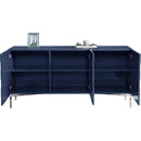  Meridian Collette Navy Lacquer Finish And Stainless Steel Sideboard / Buffet IMAGE 3